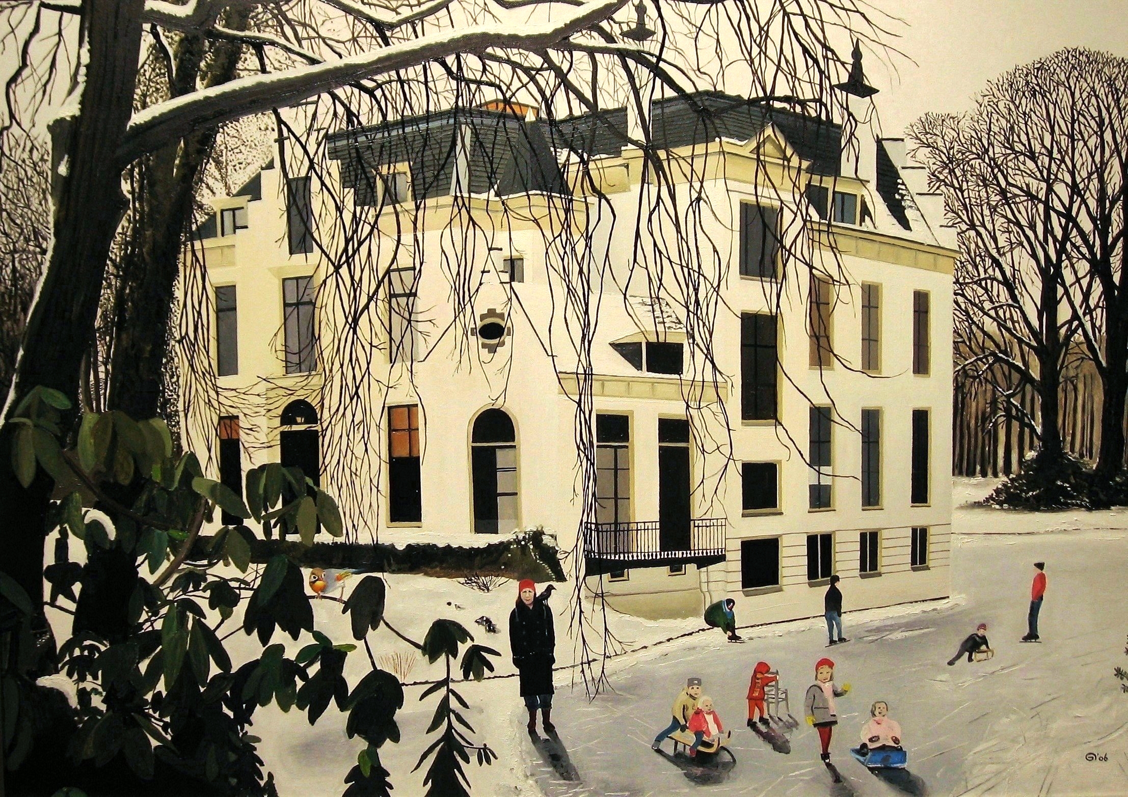 Peter Boonstra Kasteel Staverden schilderij kunstenaar, kunstschilder Almere