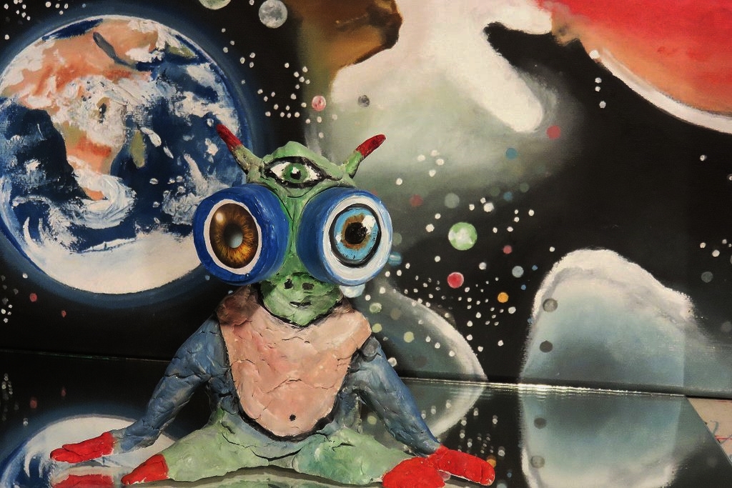 Space Oddity Oilpainting Peter Boonstra