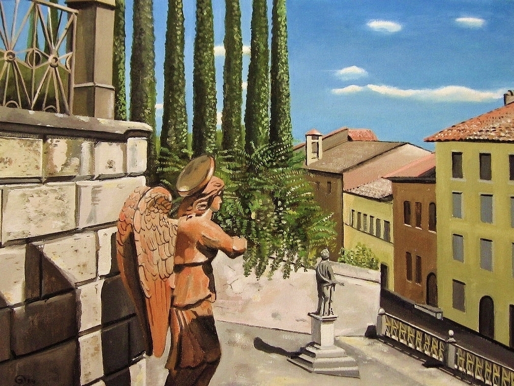 Oilpainting Toscane Vinci Olieverfschilderij Peter Boonstra Almere kunstschilder 2014