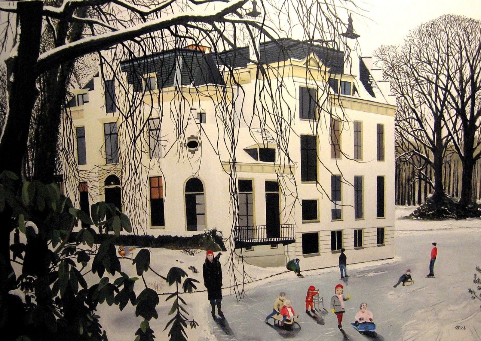 Staverden, Olieverf, Schilderij, Coen Haklander, Peter Boonstra, kunstschilder, Almere, 2006